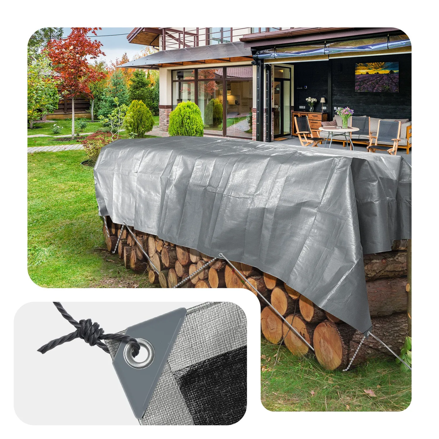 VOUNOT Telo protezione impermeabile 3x5 m 180 g/m²