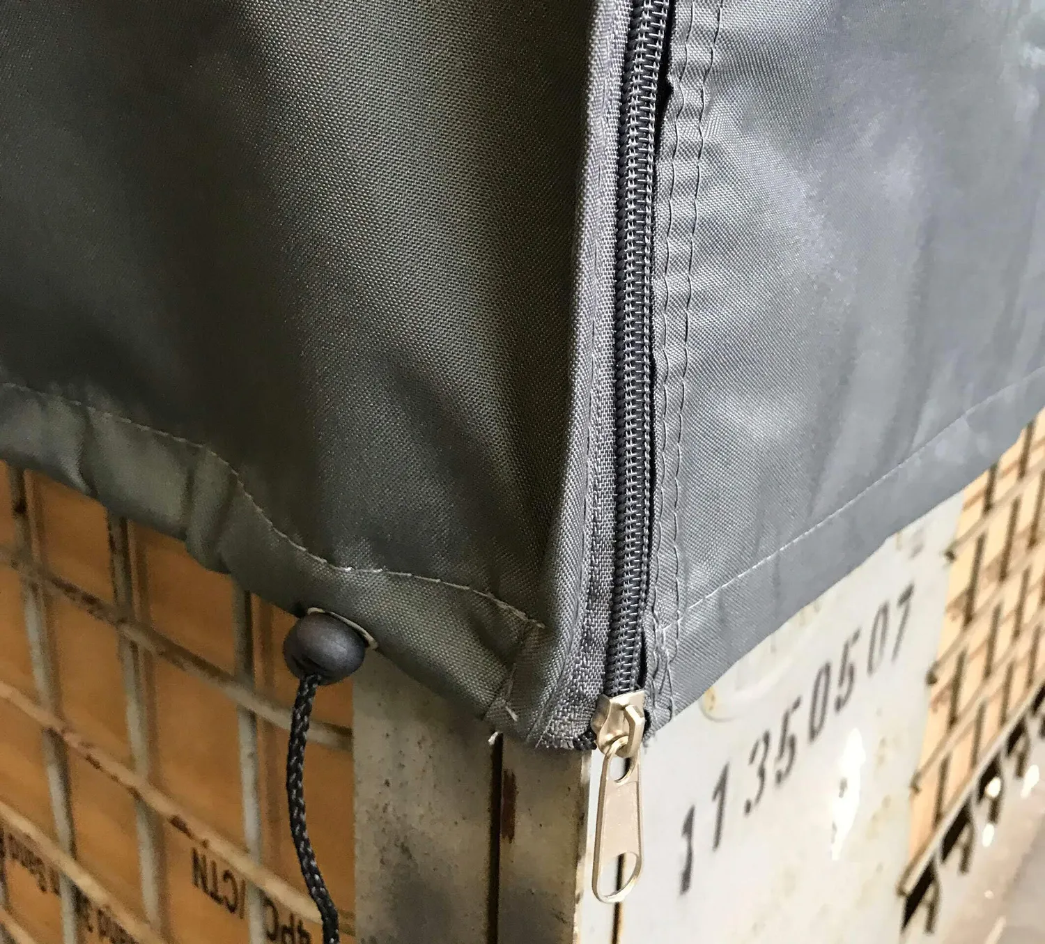 Quick Star copripallet grigio 125x85x50 cm 5 pezzi con zip