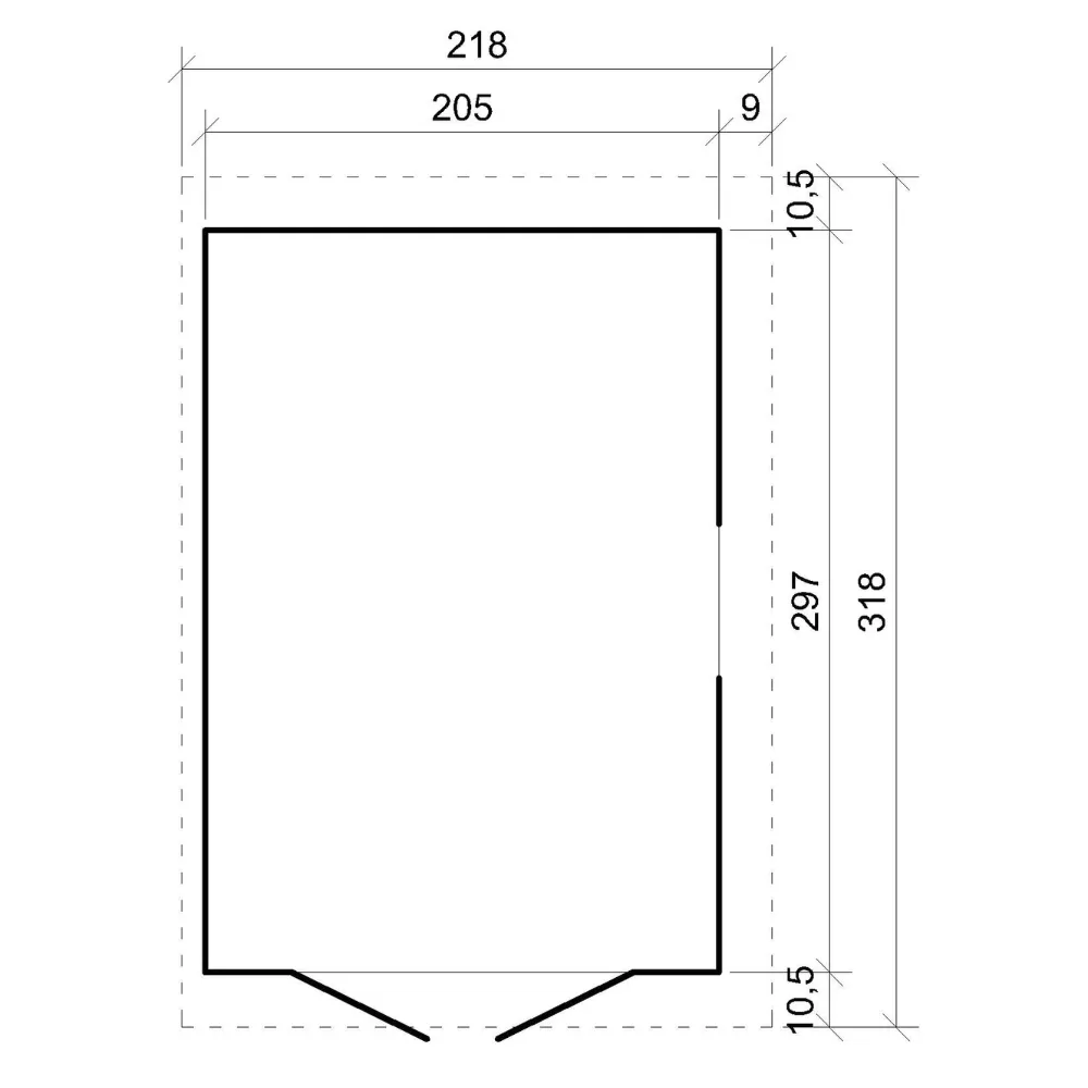 Timbela M339A capanno legno 205x297 cm 6 m2 a pannelli