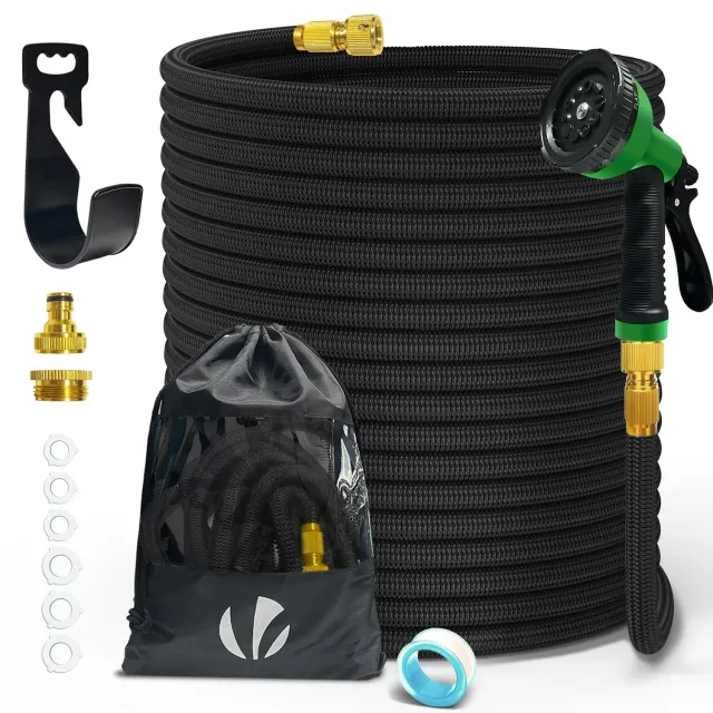 VOUNOT Tubo Irrigazione Estensibile Nero 45m con Accessori