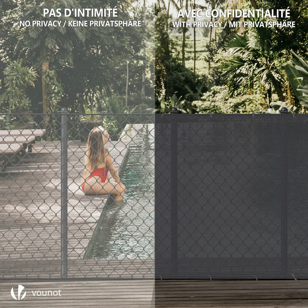 VOUNOT Frangivista 1x20m Antracite HDPE 150g