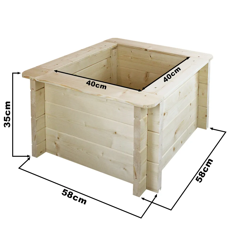 Timbela M616 fioriera legno 58x58xH35 cm 28 mm