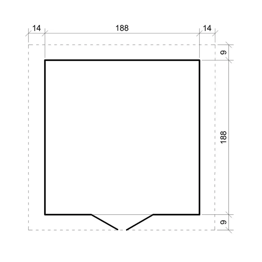 Timbela M343 casetta legno 200x200 cm con finestre