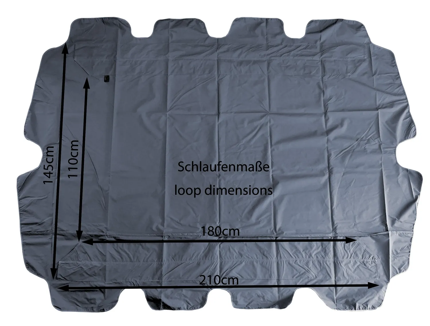 QUICK STAR 210x145 cm telo dondolo 3 posti grigio UV50