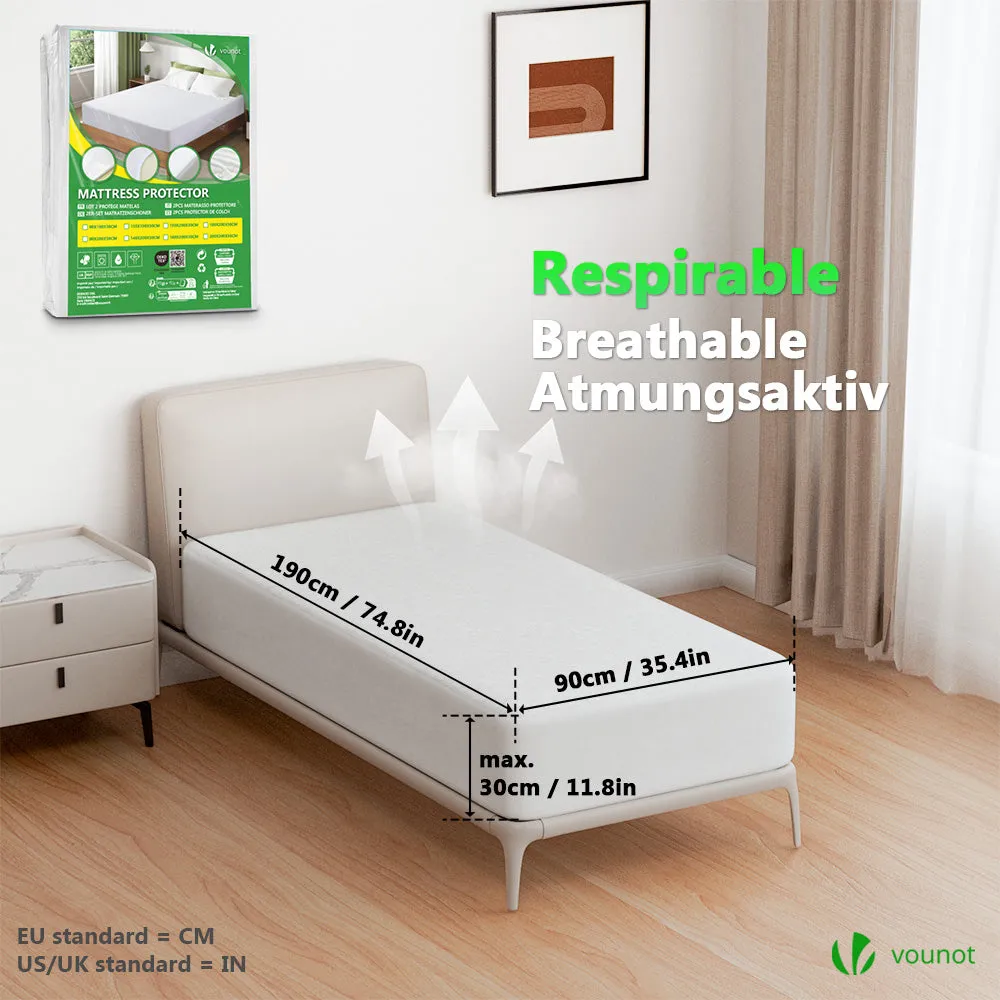 VOUNOT Coprimaterasso 90x190x30cm Alèse Impermeabile Bianco