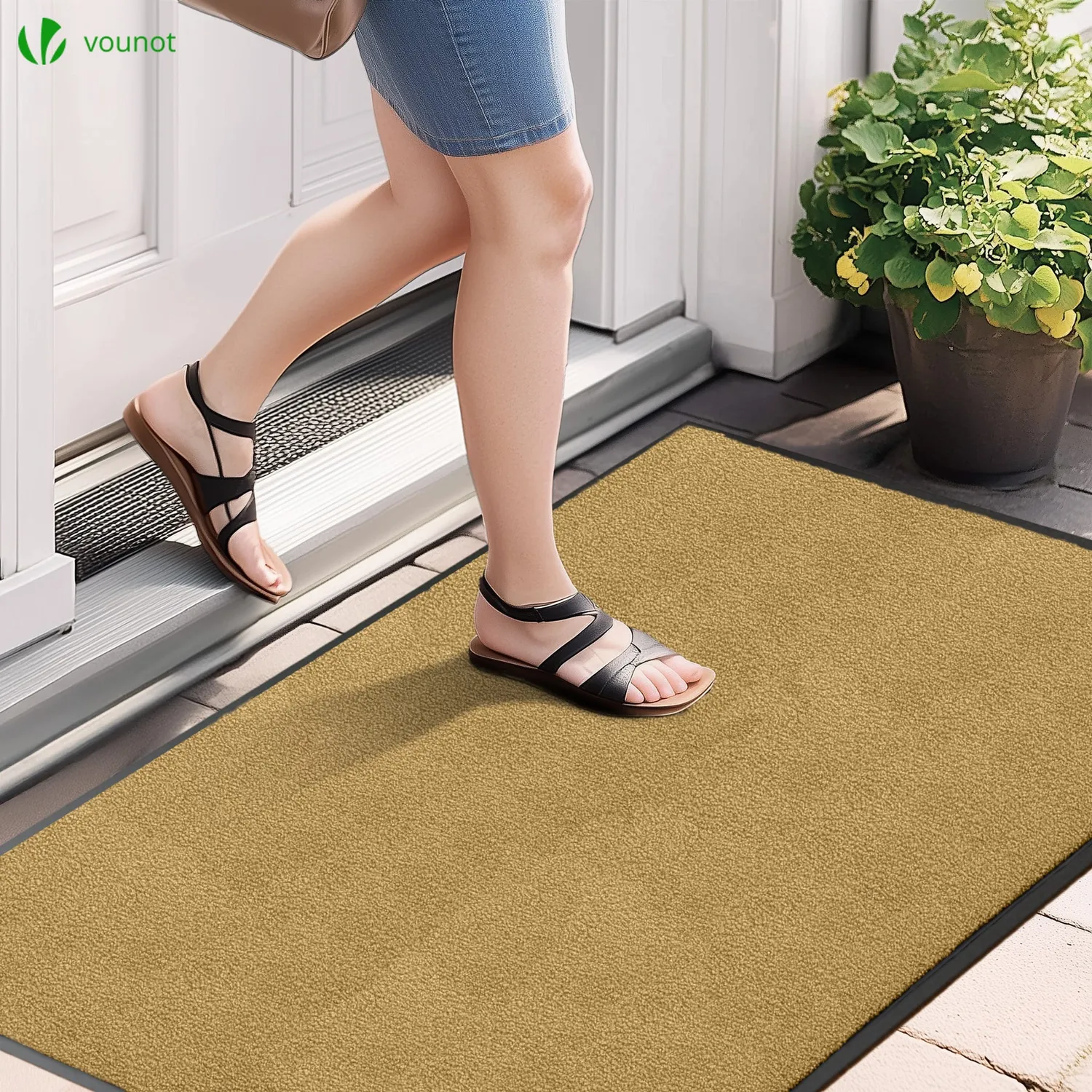 VOUNOT Zerbino Ingresso 90x150cm Beige Antiscivolo