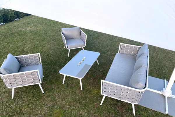 Giardini di Maggio Bucaneve Bianco salotto da giardino 4 pezzi corda