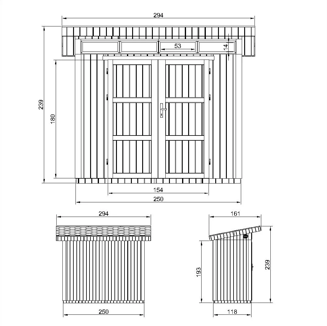 Timbela M901A casetta da giardino 118x250 cm SmartSide