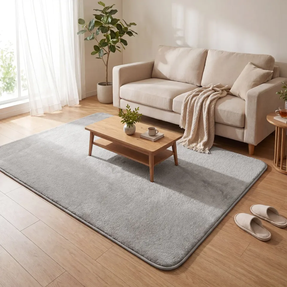 VOUNOT tappeto salotto pelo corto 140x200cm grigio