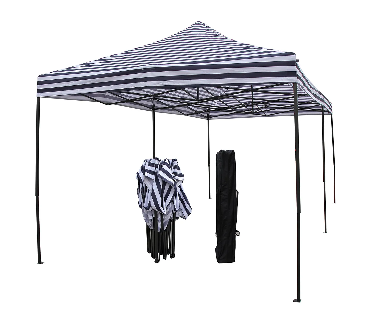 All Seasons Gazebos Robusto 3x6 m gazebo pieghevole strisce blu impermeab.