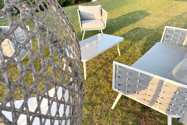 Giardini di Maggio Bucaneve Bianco salotto da giardino 4 pezzi corda