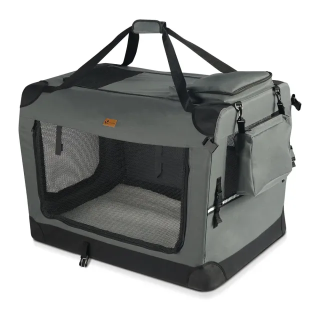 Vounot borsa trasporto cane gatto 70x52x52 grigia pieghevole