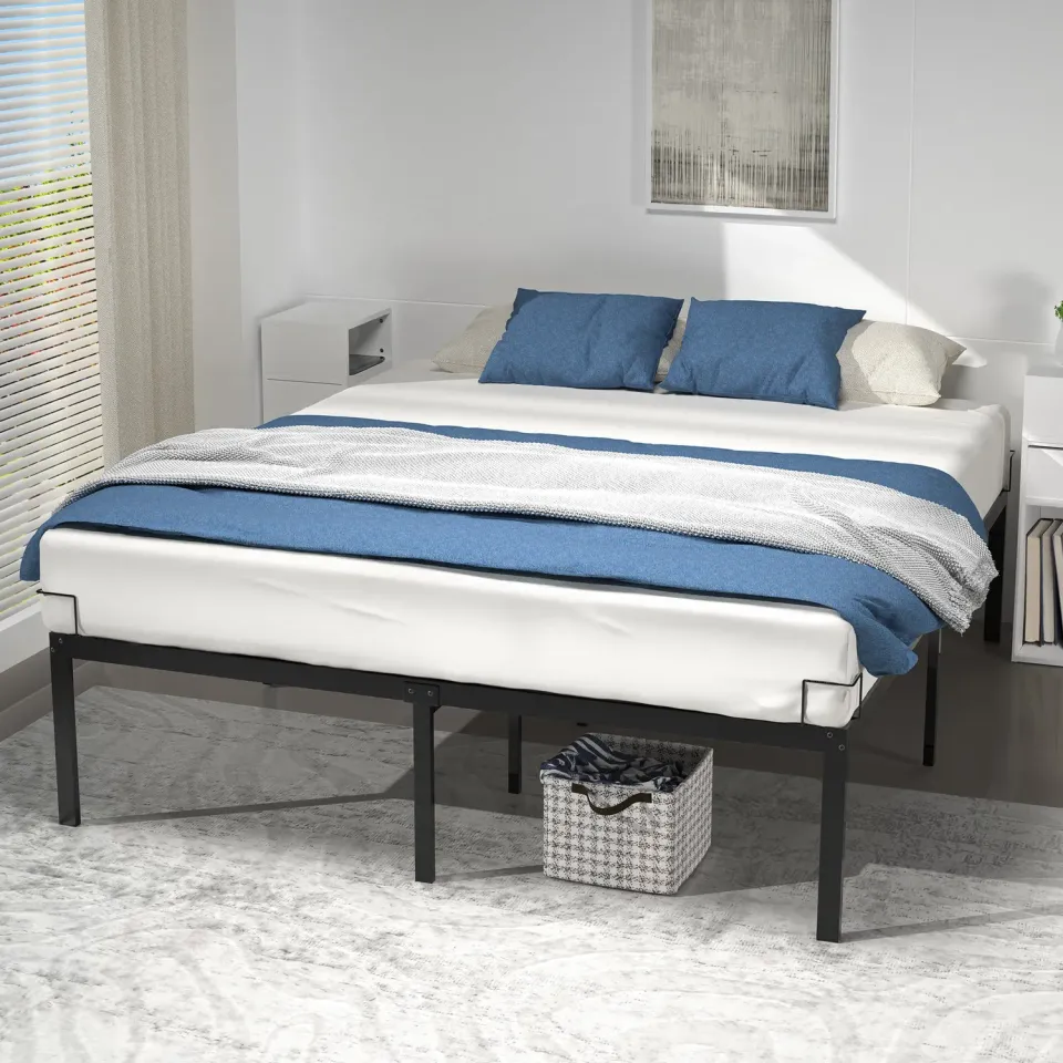 VOUNOT rete letto matrimoniale 180x200 nera 36cm