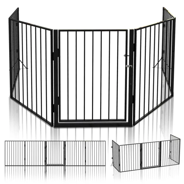 VOUNOT 3M 5 Pannelli Barriera Sicurezza Nera 300 cm Pieghevole