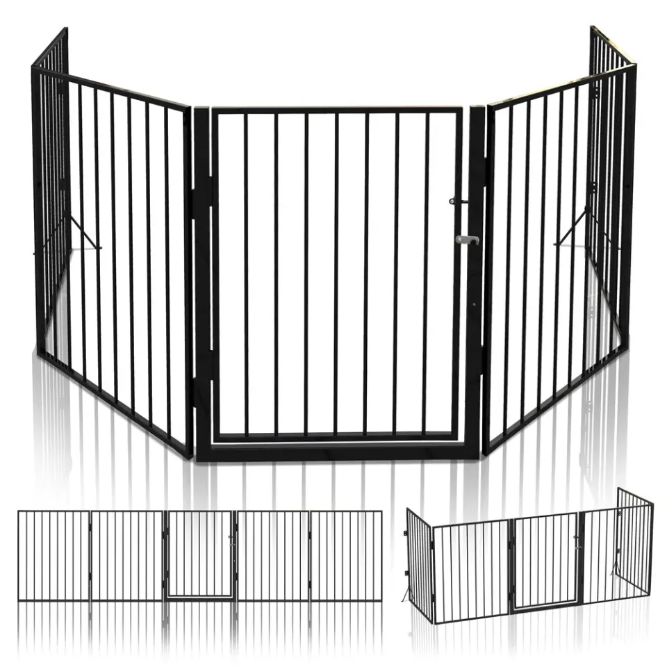 VOUNOT 3M 5 Pannelli Barriera Sicurezza Nera 300 cm Pieghevole