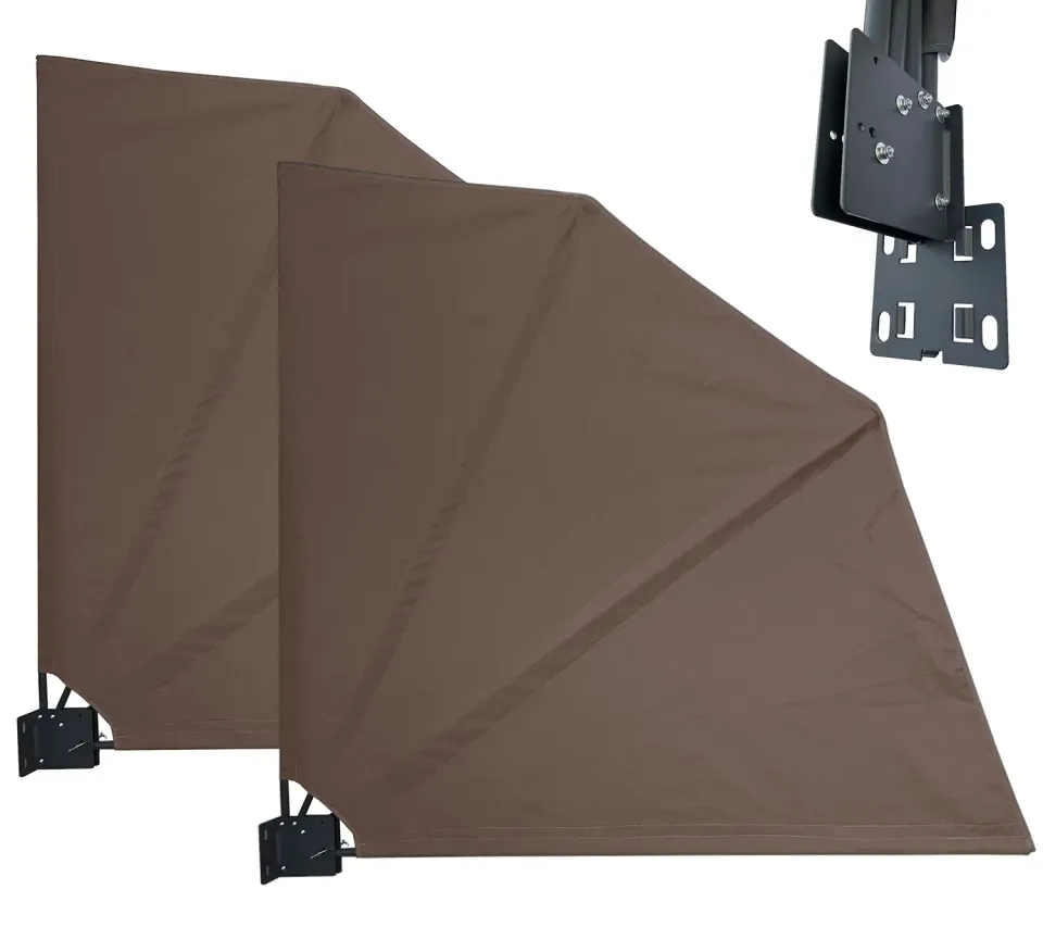 Quick Star Frangivista balcone 140x140 rosso arancione 2 pezzi
