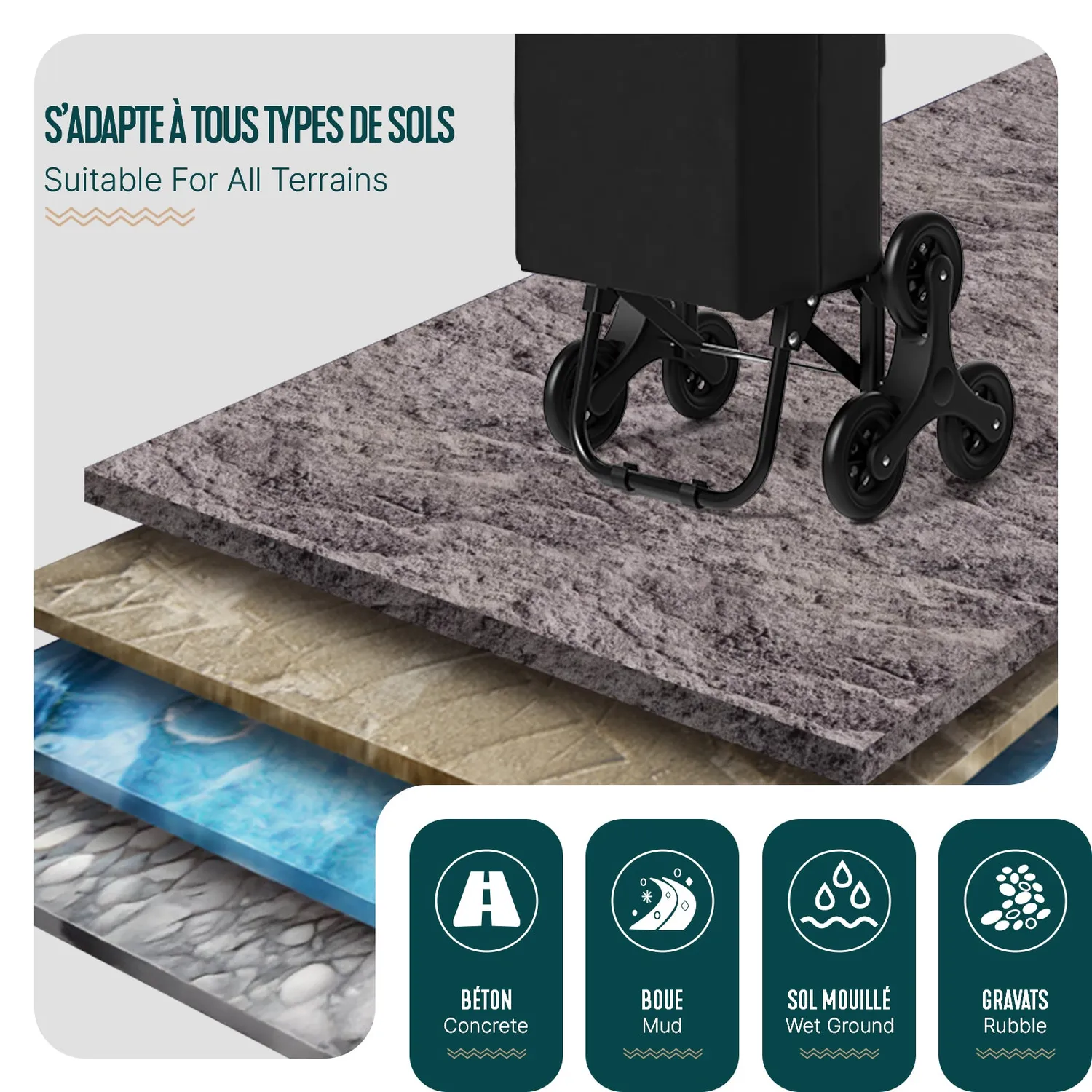 Vounot Carrello Spesa Saliscale Pieghevole 32L Nero