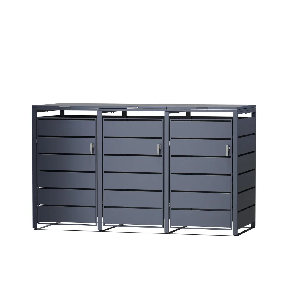 Timbela M802-3K copribidoni acciaio 3x240L antracite