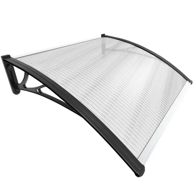 VOUNOT Pensilina Porta Policarbonato Trasparente 100x80cm Nera