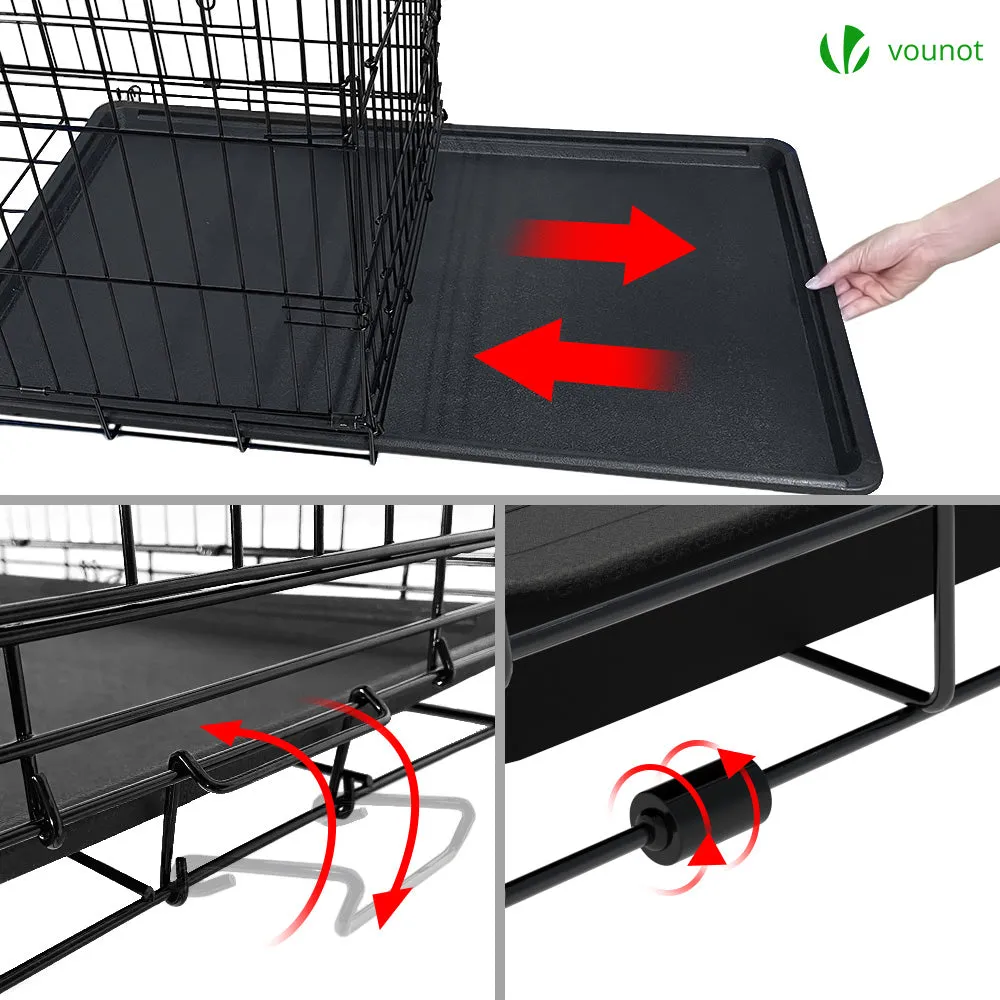 VOUNOT Gabbia per Cani Pieghevole 107x70x78 cm con Telo