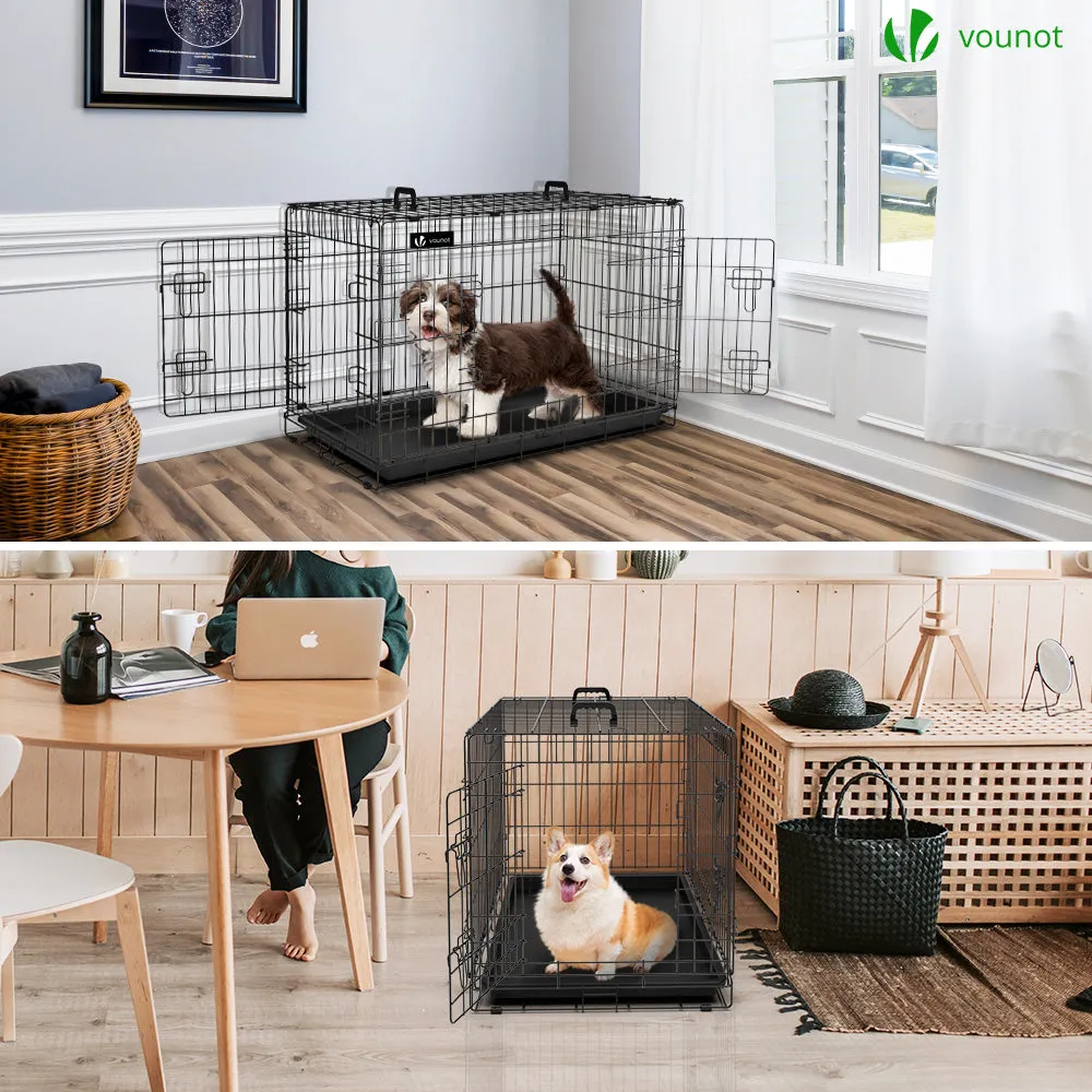 VOUNOT Gabbia per cani pieghevole 92x58x64 cm con telo