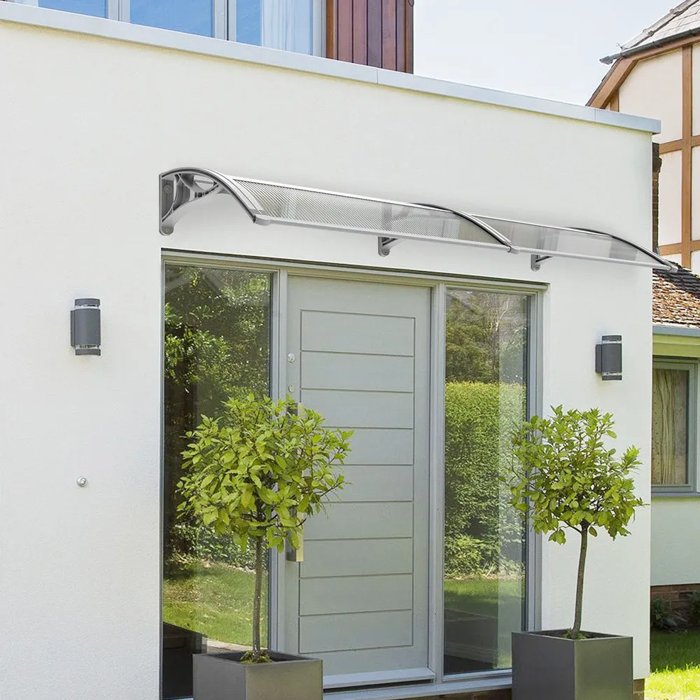 VOUNOT pensilina porta 200x80 cm grigia trasparente anti UV