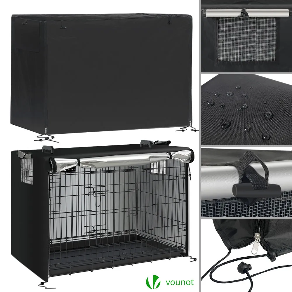 VOUNOT Gabbia per cani pieghevole 92x58x64 cm con telo