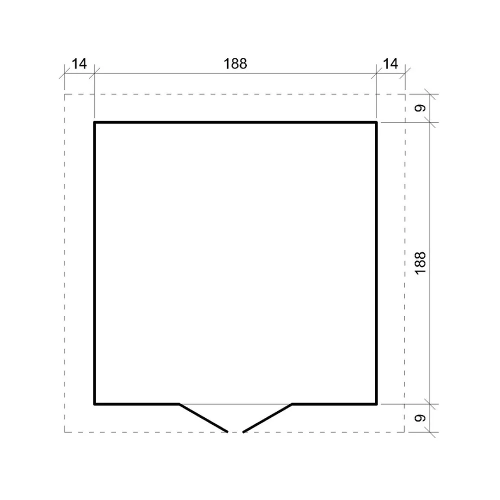 Timbela M343F1 casetta attrezzi 200x200 cm in legno