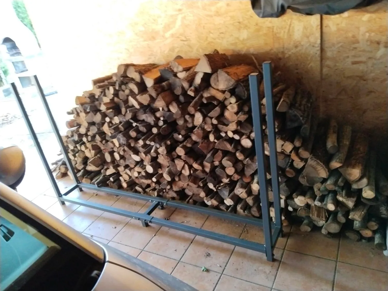 QUICK STAR 200x25x115 cm scaffale legna metallo con telo
