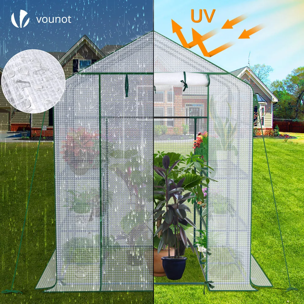 Vounot serra da giardino con ripiani 143x143x195 cm