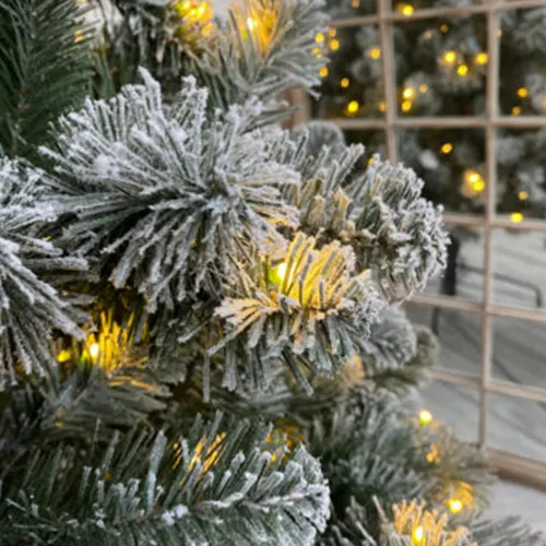 Giardini di Maggio Oxford albero di Natale innevato 180 cm con luci