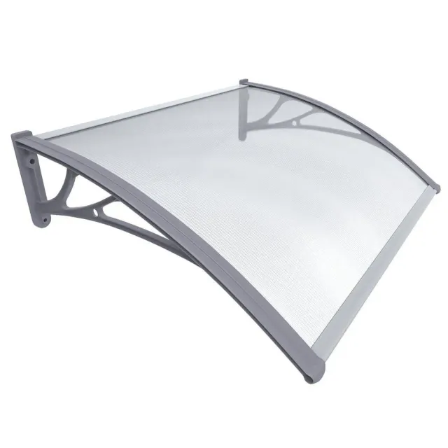 Vounot pensilina 100x80 cm tettoia policarbonato grigia anti-UV
