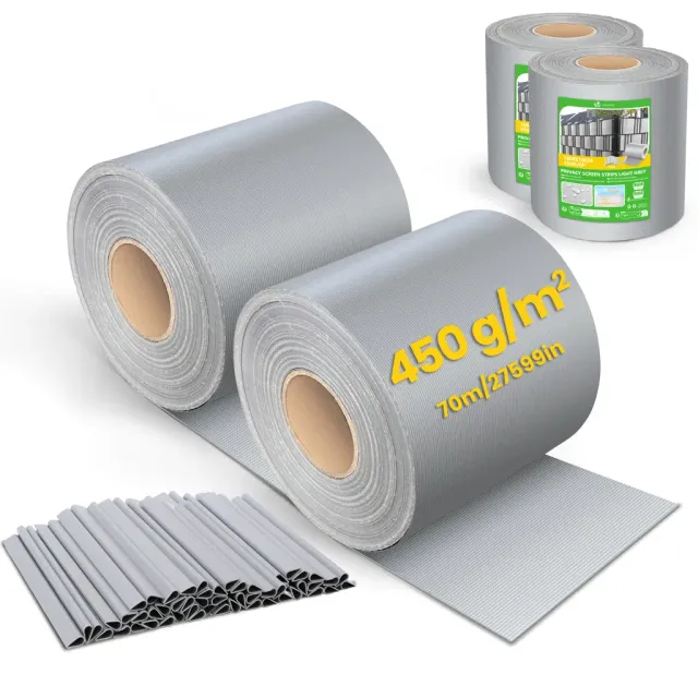 Vounot frangivista PVC grigio chiaro 19 cm x 140 m 450 g
