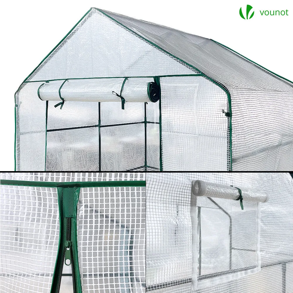 Vounot serra da giardino con ripiani 143x143x195 cm