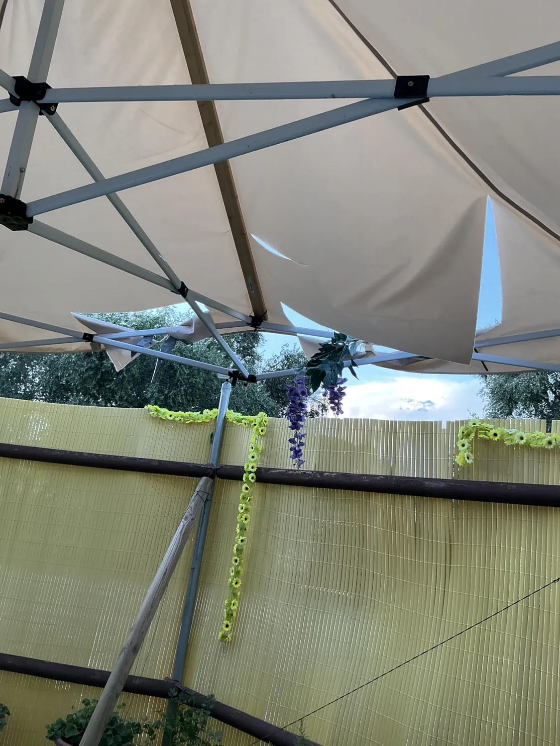 QUICK STAR Telo Ricambio Gazebo 3x3 Beige PVC