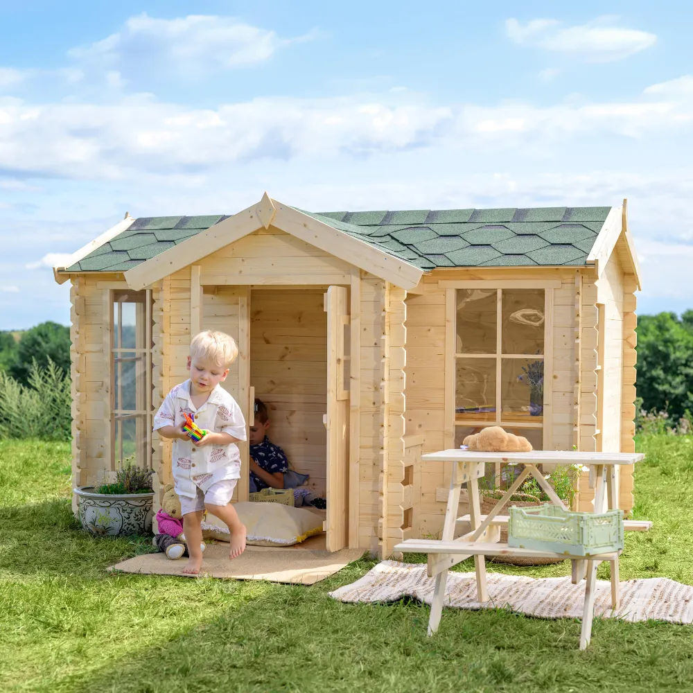 Timbela M520 casetta bambini legno 176x235 certificata