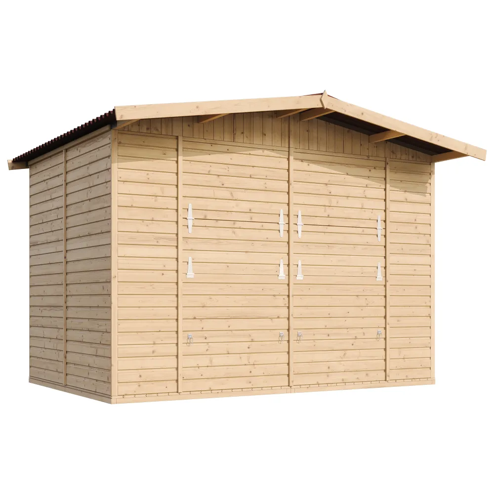 Timbela M150 Chiosco in Legno da Mercato 303x199 6m²