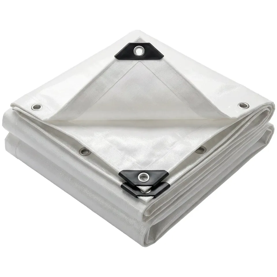 Vounot Telone Impermeabile PE 240g 2x3m Bianco Rinforzato