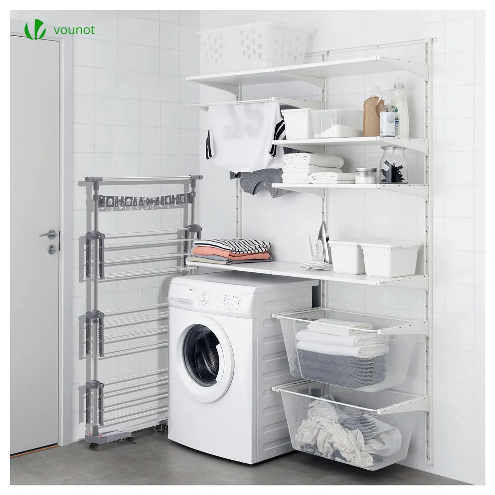Vounot Stendibiancheria Acciaio Inox 3 Livelli 22 m con Ruote