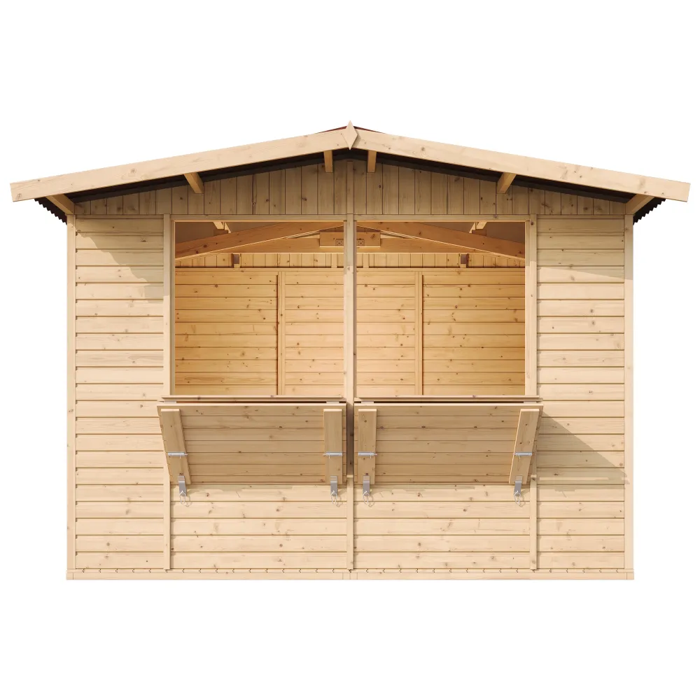 Timbela M150 Chiosco in Legno da Mercato 303x199 6m²