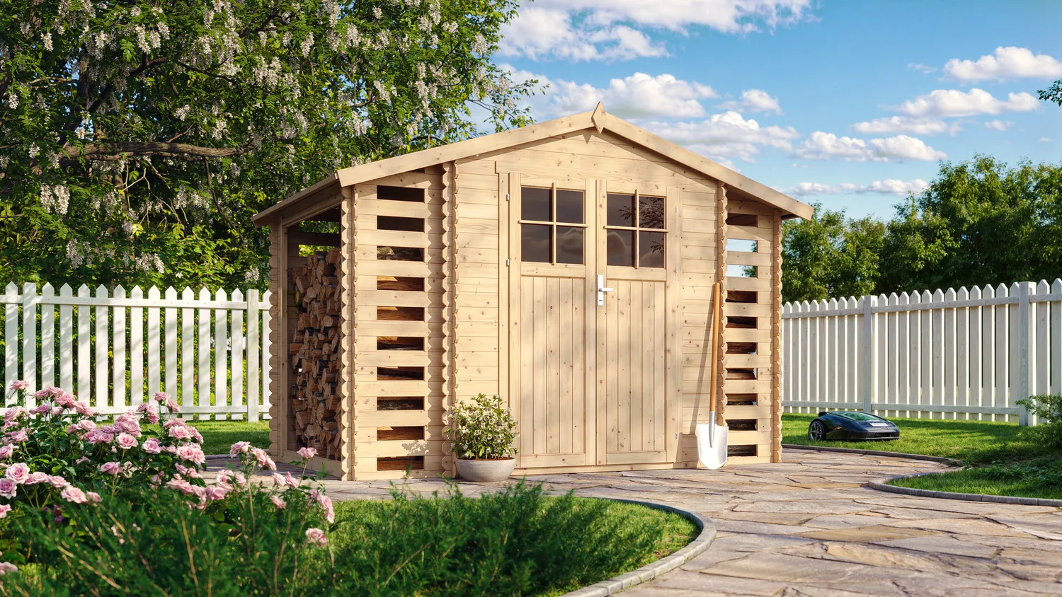 Timbela M391F casetta giardino 312x200 porta F