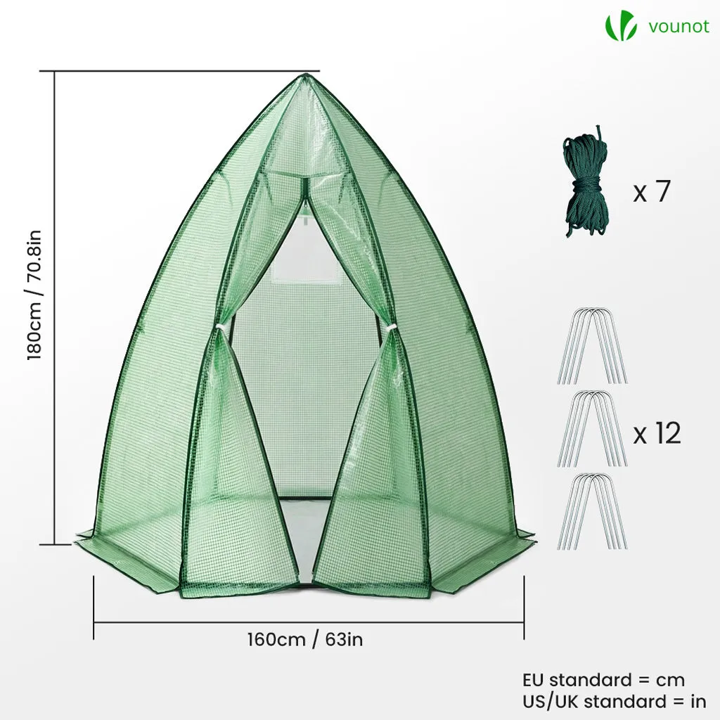 VOUNOT Serra Giardino Cupola Verde 160x160x180cm PE