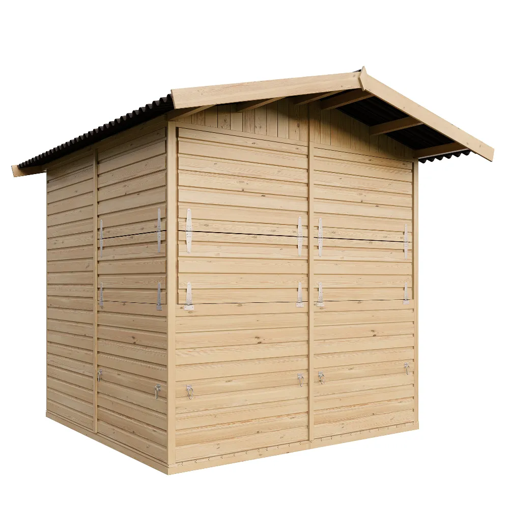 Timbela M149B chiosco legno 205x199 cm 4 m² 4 vetrine