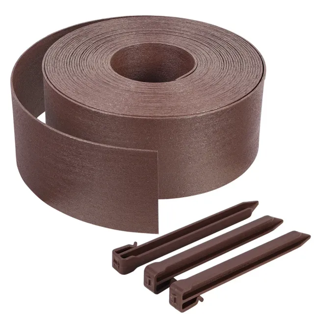 VOUNOT Bordura Giardino 20 m Marrone Flessibile