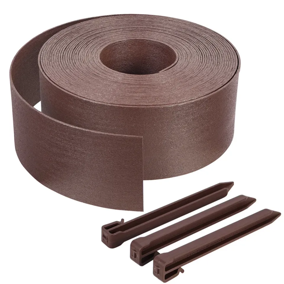 VOUNOT Bordura Giardino 20 m Marrone Flessibile
