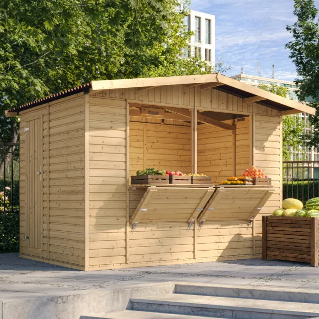 Timbela M150 chiosco in legno 303x199 cm 2 finestre