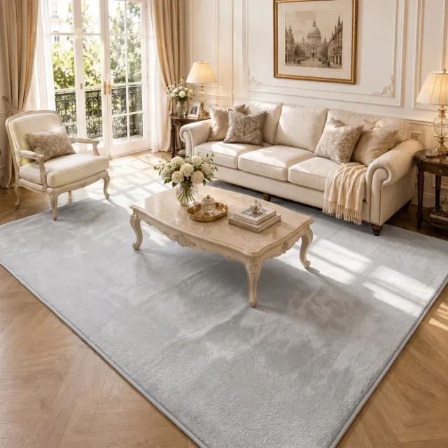 VOUNOT Tappeto Pelo Corto 200x300 cm Grigio Morbido