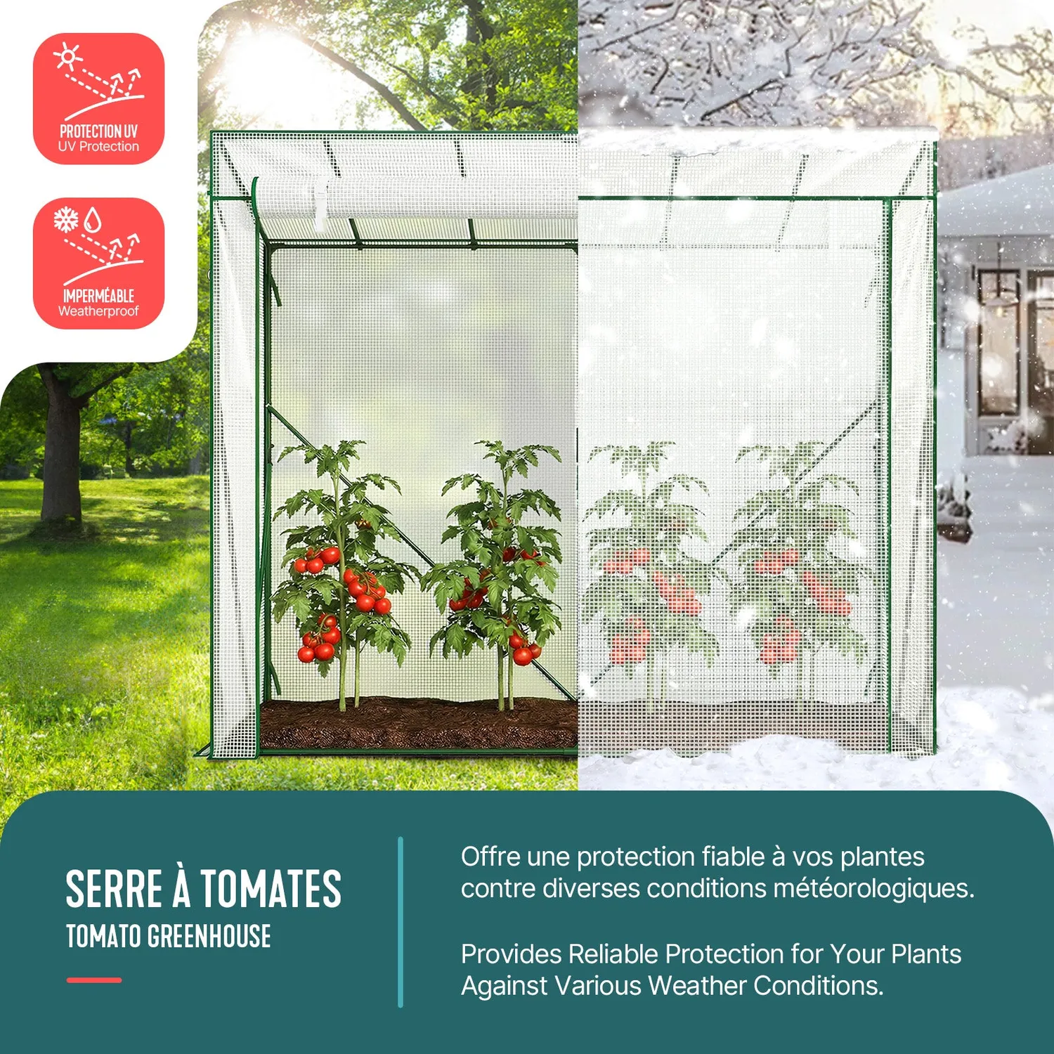 VOUNOT Serra Giardino Pomodori 200x77x170 Bianca