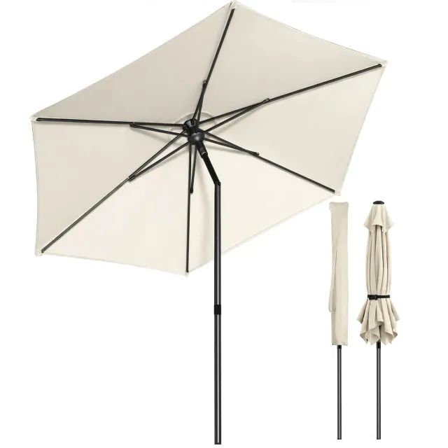 Vounot ombrellone giardino 270x270 beige inclinabile UPF50+