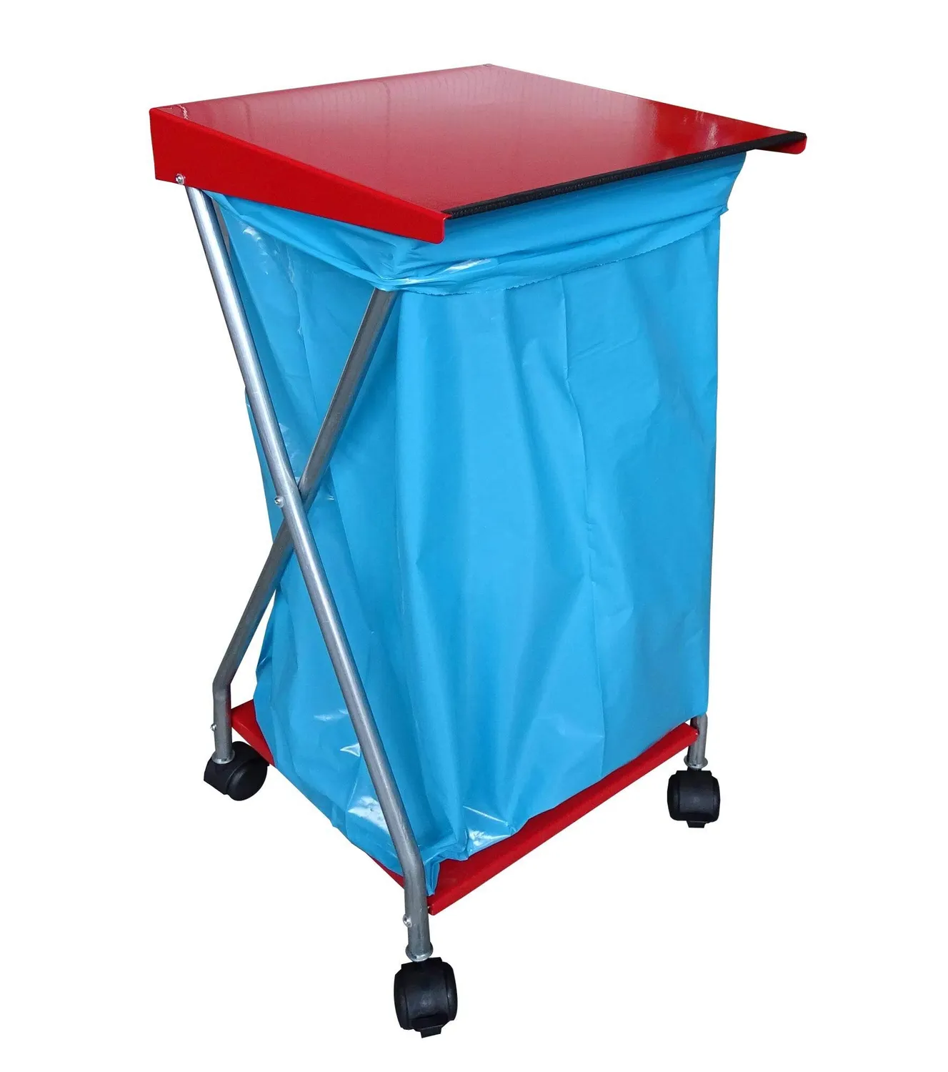 QUICK STAR Portasacco 120 L Carrello Ruote + 25 Sacchi